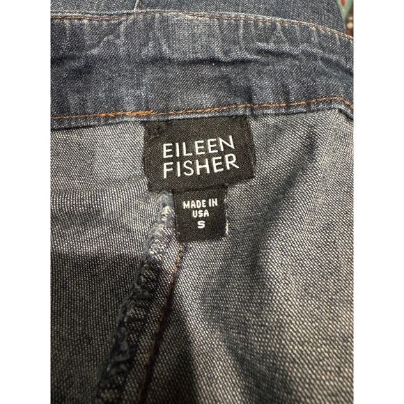 Eileen Fisher Denim Utility Wide-Leg Pants – Size S – Made in USA - Picture 4 of 6
